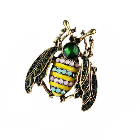 Spilla Ape Smeraldo Reale - Gioiello Elegante e Naturale!