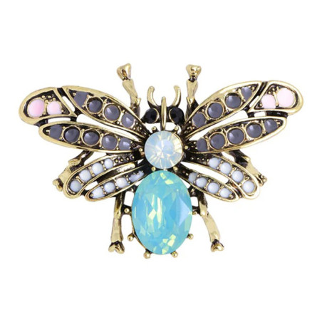 Spilla Ape "Bagliore Opalino" - Gioiello Pastello Elegante