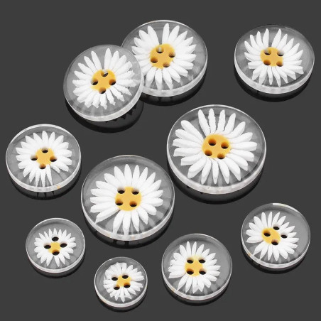 Bottoni Margherita - Set da 20 | Accessori Cucito e Fai da Te
