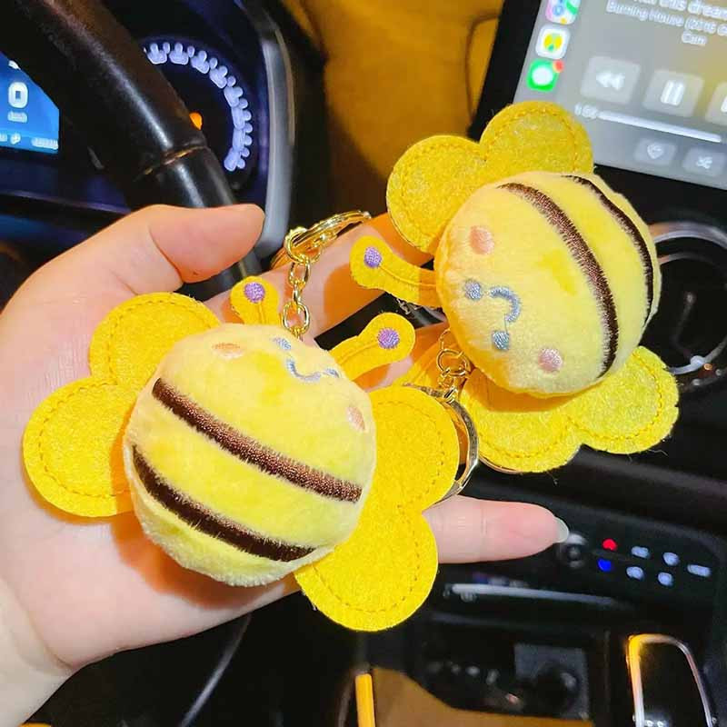 Portachiavi Peluche Ape Sorridente | Set da 1 a 20 – Idea Regalo