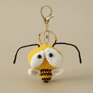 Portachiavi Ape Occhioni all'Uncinetto - Idea Regalo Originale