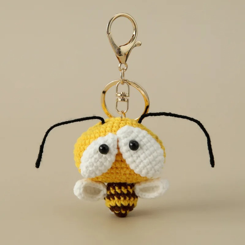 Portachiavi Ape Occhioni all'Uncinetto - Idea Regalo Originale
