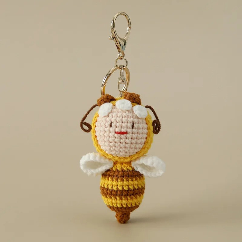 Portachiavi Ape Regina Uncinetto - Idea Regalo Originale