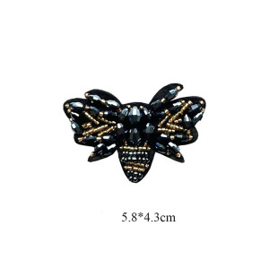 Toppa Ape Nera con Strass | Ricamo Elegante per Fai da Te!
