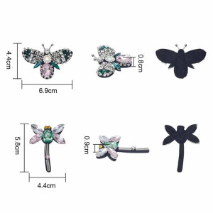 Toppe Ricamate Ape e Libellula: Set "Tesoro Scintillante" (6 pz)