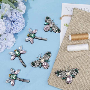 Toppe Ricamate Ape e Libellula: Set "Tesoro Scintillante" (6 pz)