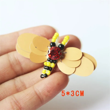 Toppa Ape Rubino Miele - Set da 10 | Applicazioni Colorate 5x3cm
