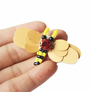 Toppa Ape Rubino Miele - Set da 10 | Applicazioni Colorate 5x3cm