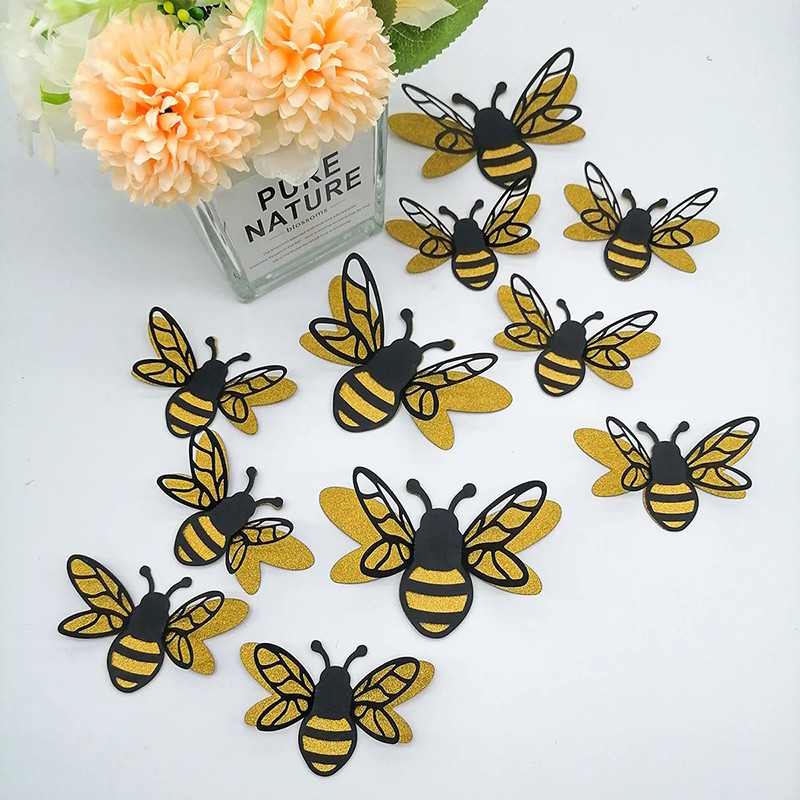 Adesivi Ape Glitterata - Decorazione Murale Natura & Oro!