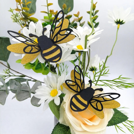Adesivi Ape Glitterata - Decorazione Murale Natura & Oro!