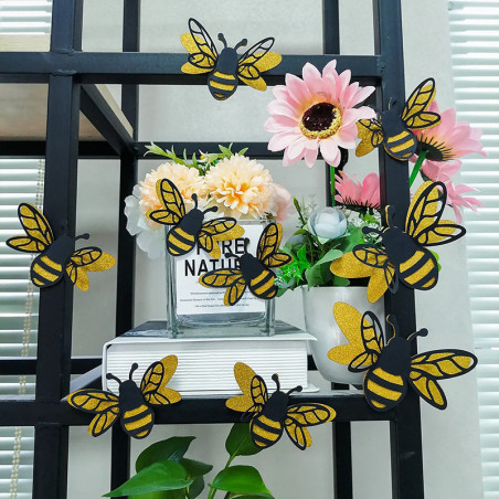 Adesivi Ape Glitterata - Decorazione Murale Natura & Oro!