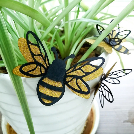 Adesivi Ape Glitterata - Decorazione Murale Natura & Oro!