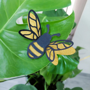 Adesivi Ape Glitterata - Decorazione Murale Natura & Oro!
