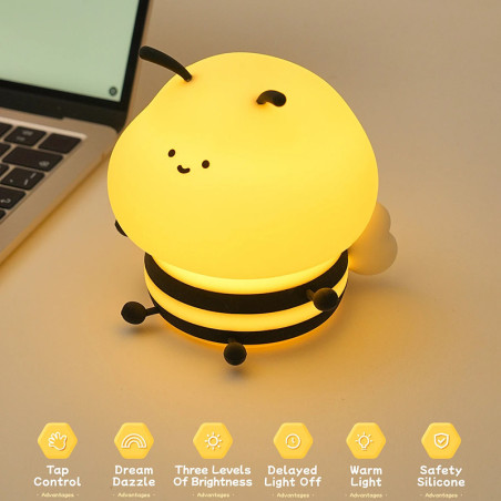Luce Notturna Ape LED Tattile & Luce Rilassante per Bambini