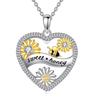 Collana Ape "Sweet Honey" | Ciondolo a Cuore Idea Regalo Donna