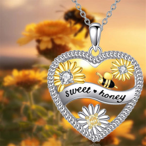 Collana Ape "Sweet Honey" | Ciondolo a Cuore Idea Regalo Donna