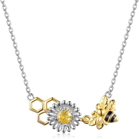 Collana Ape Fiore Dorato: Luce e Delicatezza al Tuo Collo!