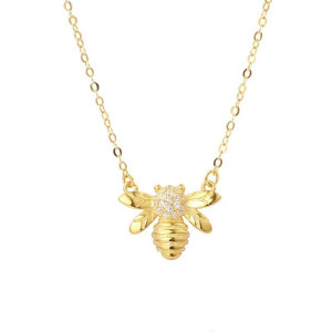 Collana con Ciondolo Ape Dorata - Idea Regalo Donna Unica