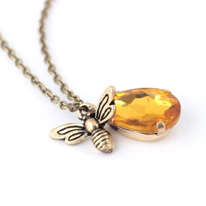 Collana Ape Vintage Ambra | Gioiello Unico Idea Regalo Donna