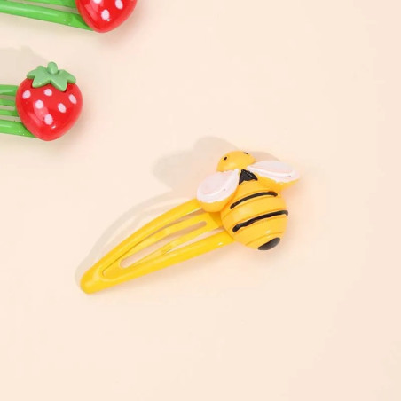 Fermagli Ape & Frutta | Set da 6 Accessori Capelli Colorati