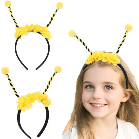 Cerchietto Ape "Antenne Fiorite" - Accessorio Feste & Costume!
