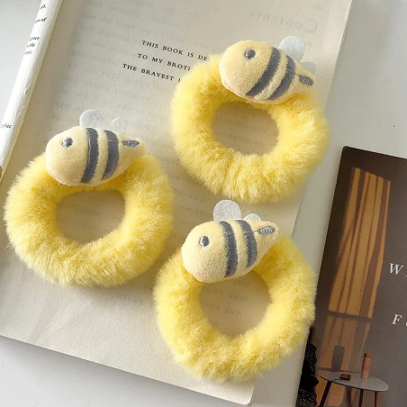 Set da 5 Scrunchie Peluche Ape - Piccola Ape Fluffy!