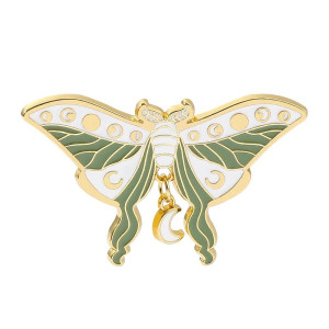 Spilla Farfalla "Cicli Lunari": Accessorio Notturno Elegante!