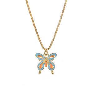 Collana Farfalla Pastello: Gioiello Dorato Elegante & Femminile!