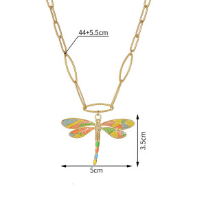 Collana Libellula Dorata con Ciondolo Smaltato | Idea Regalo