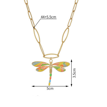 Collana Libellula Dorata con Ciondolo Smaltato | Idea Regalo