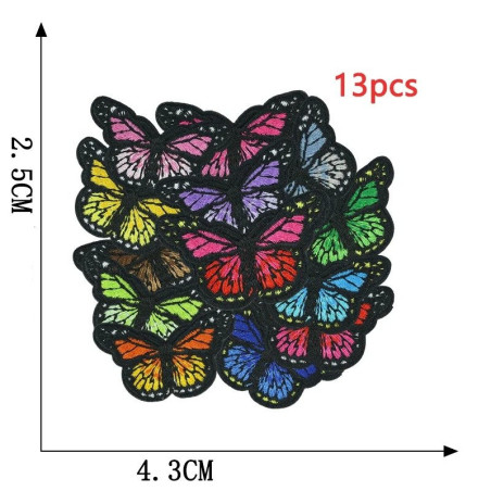 Set 13 Patch Farfalle Mini - Toppe Ricamate Termoadesive!