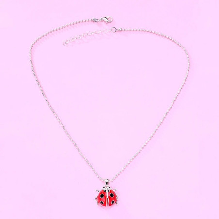 Collana Coccinella Regina Scarlatta | Gioiello Portafortuna