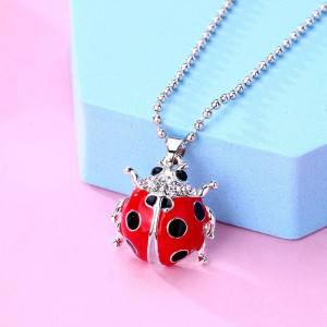 Collana Coccinella Regina Scarlatta | Gioiello Portafortuna