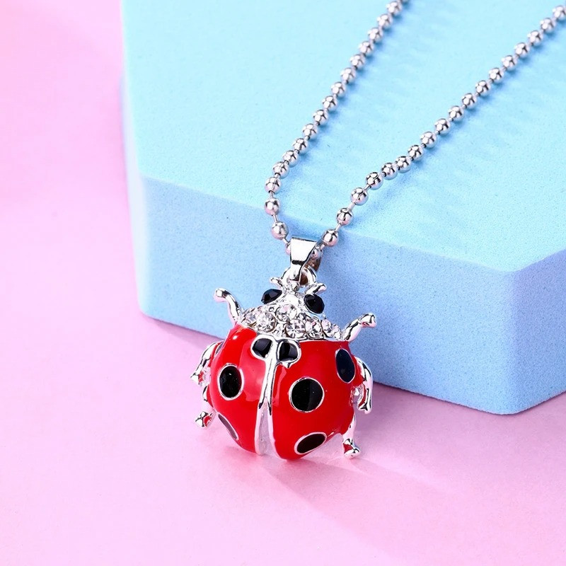 Collana Coccinella Regina Scarlatta | Gioiello Portafortuna
