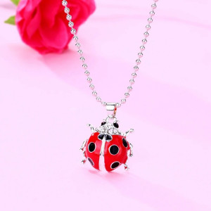 Collana Coccinella Regina Scarlatta | Gioiello Portafortuna