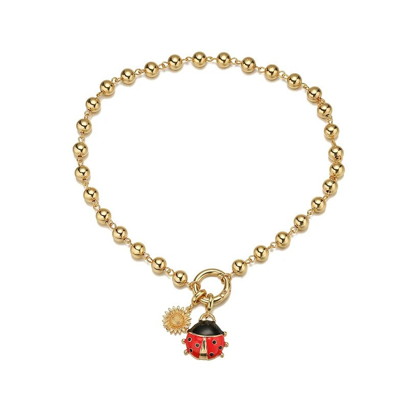 Bracciale Coccinella Sole Dorato - Gioiello Portafortuna Donna!