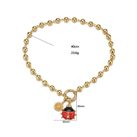 Bracciale Coccinella Sole Dorato - Gioiello Portafortuna Donna!