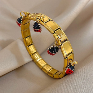 Bracciale Portafortuna Coccinella | Oro o Argento | Idea Regalo