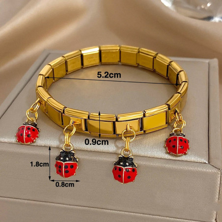 Bracciale Portafortuna Coccinella | Oro o Argento | Idea Regalo
