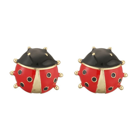 Orecchini Coccinella Discreti - A Lobo Rossi, Neri & Dorati!