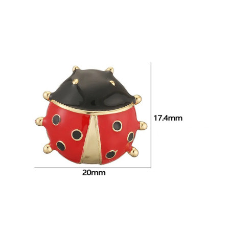 Orecchini Coccinella Discreti - A Lobo Rossi, Neri & Dorati!