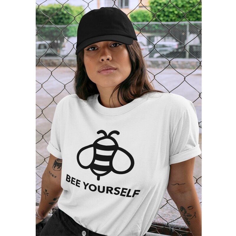 Maglietta Ape da Donna 'Bee Yourself!' - T-shirt Divertente