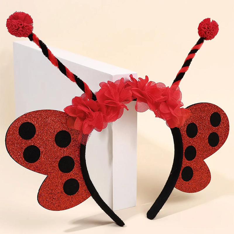 Cerchietto Coccinella con Ali Rosse | Accessorio Travestimento