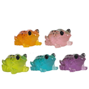 Statuette Mini Rane Fluorescenti | Set da 5 Colori Casuali!