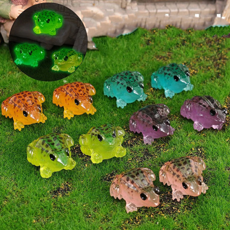 Statuette Mini Rane Fluorescenti | Set da 5 Colori Casuali!
