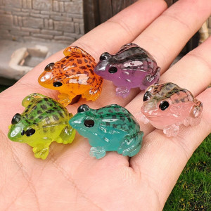 Statuette Mini Rane Fluorescenti | Set da 5 Colori Casuali!