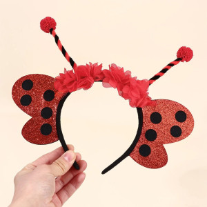 Cerchietto Coccinella con Ali Rosse | Accessorio Travestimento