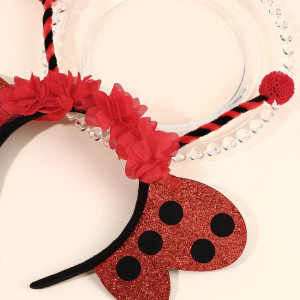 Cerchietto Coccinella con Ali Rosse | Accessorio Travestimento