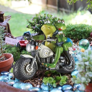 Statuetta Rane Motocicliste | Fuga d'Amore a Tutto Gas!