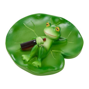 Statuetta Rana Relax "Aperitivo" - Deco Giardino Umoristica